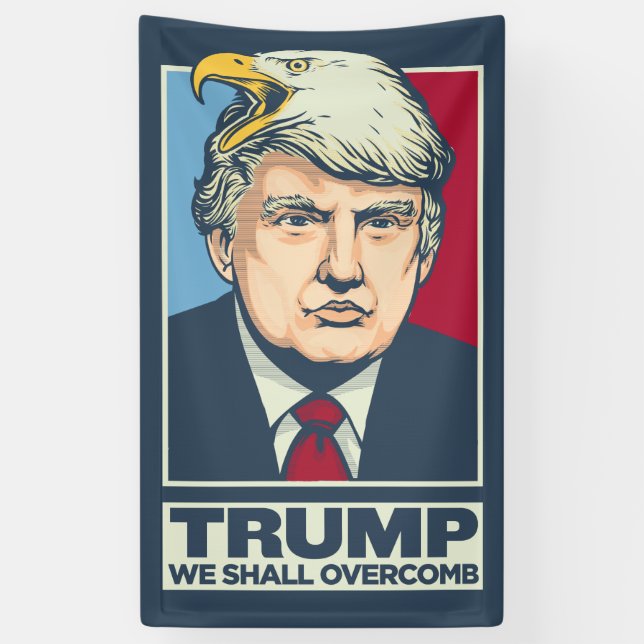Trump We Shall Overcomb Banner (Vertical)