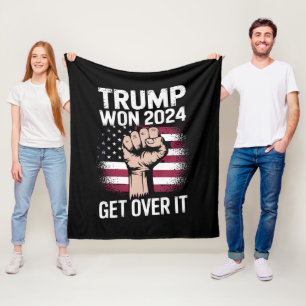 Trump We Won Wins Inauguration 47 US President  Fleece Blanket