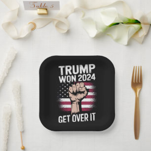 Trump We Won Wins Inauguration 47 US President  Paper Plate