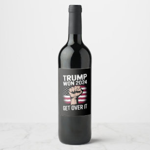 Trump We Won Wins Inauguration 47 US President  Wine Label