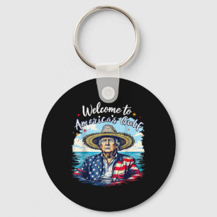 Trump Welcome To Americas Gulf Funny Gulf America  Key Ring