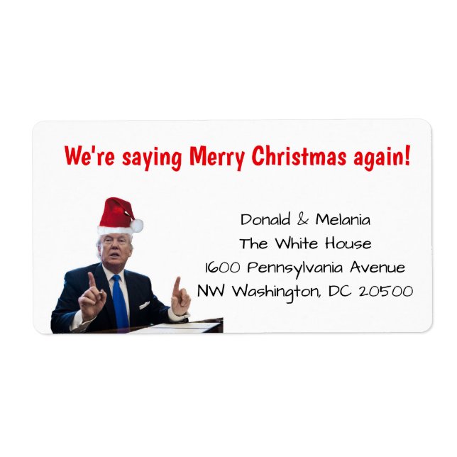 Trump: we're saying merry Christmas again (Front)