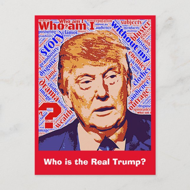 Trump Who Am I Really Postcard (Front)