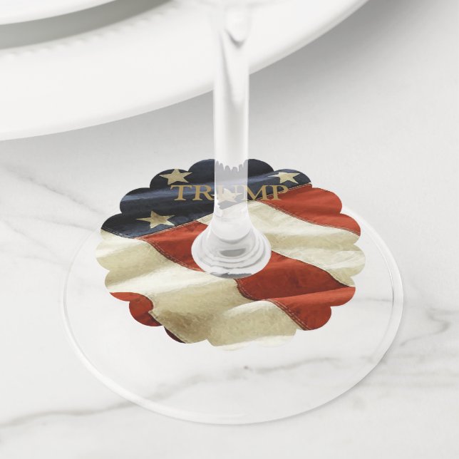 TRUMP WINE GLASS TAG (Close Up)