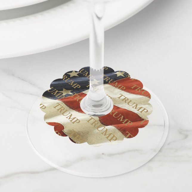 TRUMP WINE GLASS TAG (Close Up)