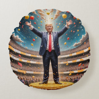 TRUMP WINING CELEBRRATION ROUND CUSHION