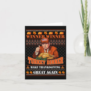 Trump Winner Funny Winner Turkey Dinner Thanksgivi Card