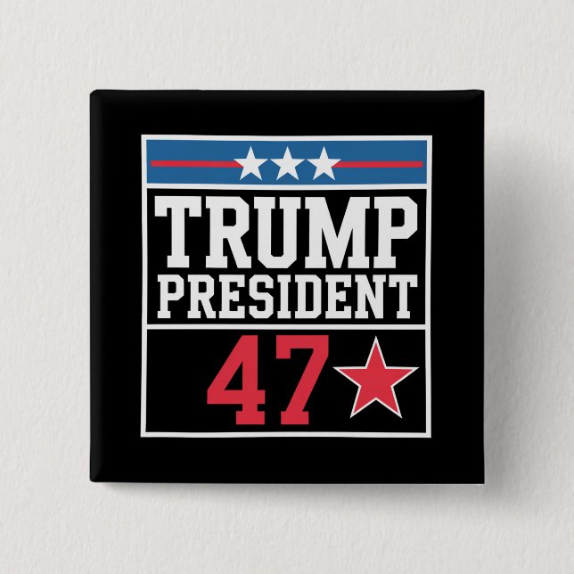Trump Wins 2024 Election Trump Won 2024 15 Cm Square Badge (Front)
