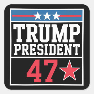 Trump Wins 2024 Election Trump Won 2024 Square Sticker