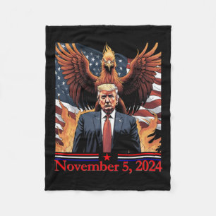 Trump Wins 2025 Pcute Ss Cute Ssnix Rising From Th Fleece Blanket