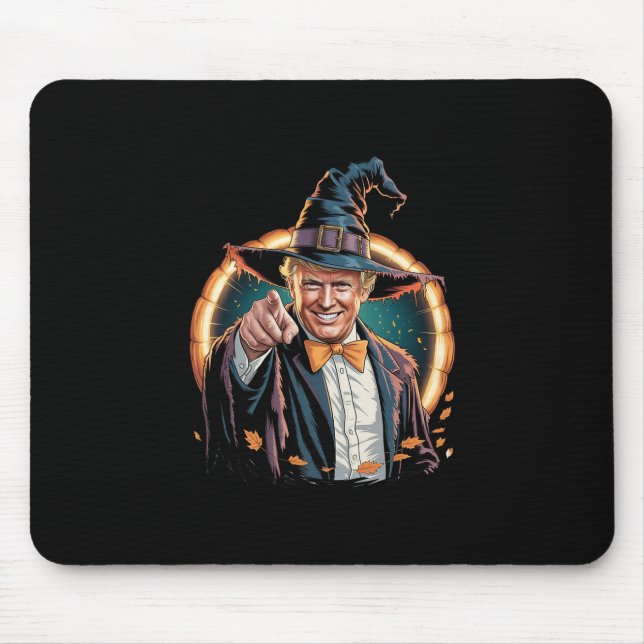 Trump Witch Parody Pointing Halloween Costume  Mouse Pad (Front)