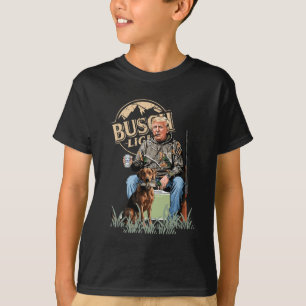 Trump With Dog Duck Waterfowl Hunting Camo Preside T-Shirt