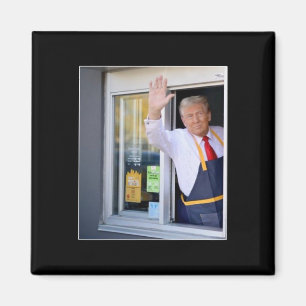 Trump With Mc Donald Trump Worker Vote For Trump Magnet