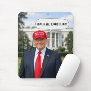 Trump with Speech Bubble Mouse Pad