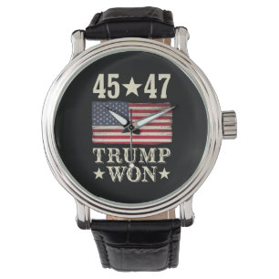 Trump Won 2024 45 47Th President Usa Flag Watch