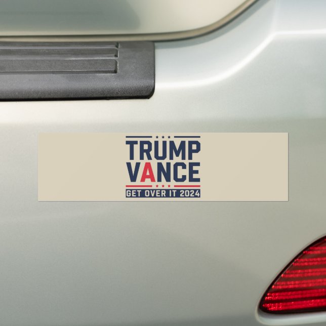 Trump Won 2024 Election President Trump Vance Bumper Sticker (On Car)