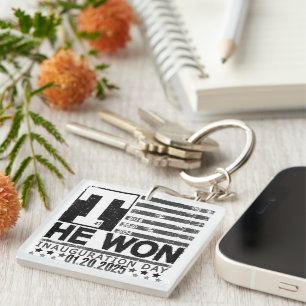 Trump Won 2024 January 20 2025 Inauguration Day Key Ring