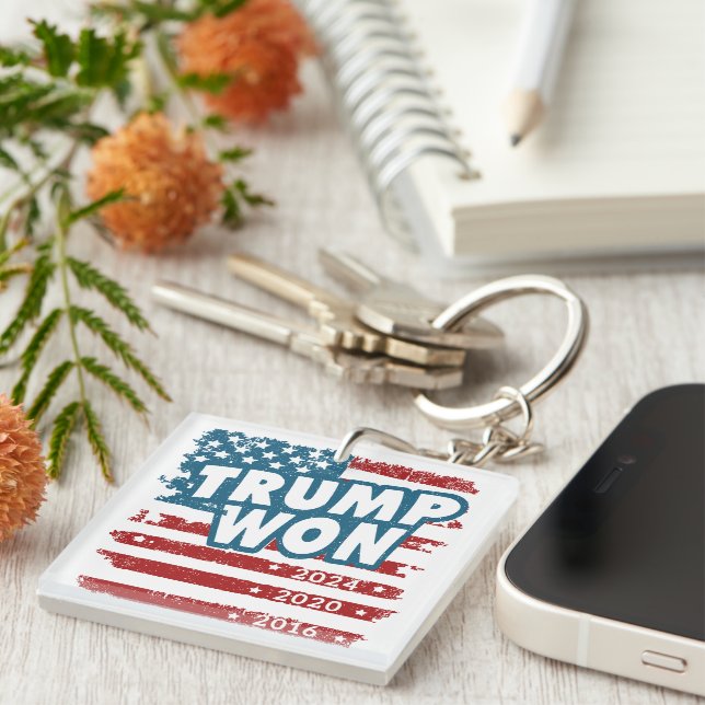 Trump Won 2024 Key Ring (Front Right)