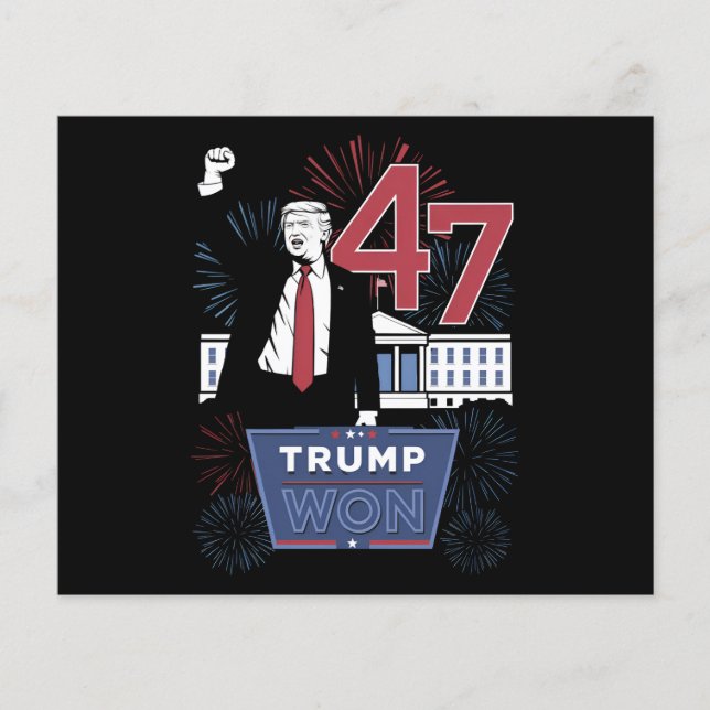 Trump Won 2024 President 47 America USA Flyer (Front)