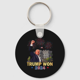 Trump Won 2024 President 47th Of White House Donal Key Ring