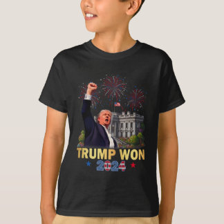 Trump Won 2024 President 47th Of White House Donal T-Shirt