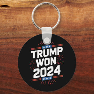 Trump Won 2024 President 47th Of White House  Key Ring