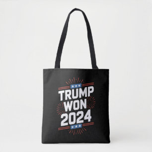 Trump Won 2024 President 47th Of White House Tote Bag