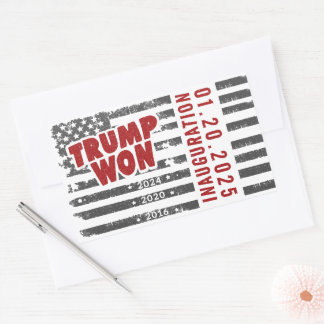 Trump Won 2024 Rectangular Sticker