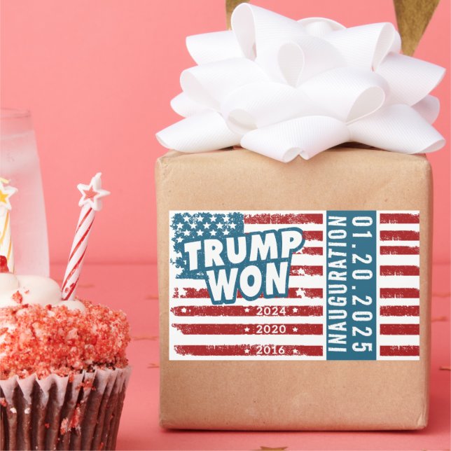 Trump Won 2024 Rectangular Sticker (Party)