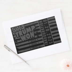 Trump Won 2024 Rectangular Sticker