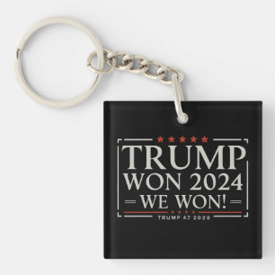 Trump Won 2024 We Won 47 2028 USA Key Ring