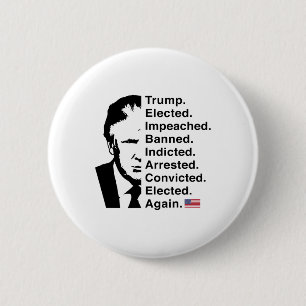 Trump Won 2024 Word List Re-elect Victory 45 47 Tr 6 Cm Round Badge
