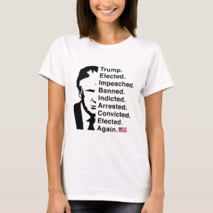 Trump Won 2024 Word List Re-elect Victory 45 47 Tr T-Shirt