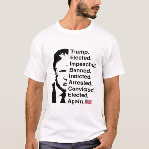 Trump Won 2024 Word List Re-elect Victory 45 47 Tr T-Shirt