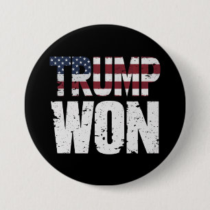 Trump Won 47th US President Won Election 2024 7.5 Cm Round Badge