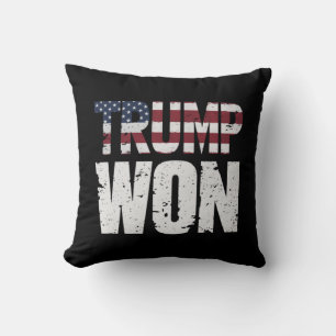 Trump Won 47th US President Won Election 2024 Cushion