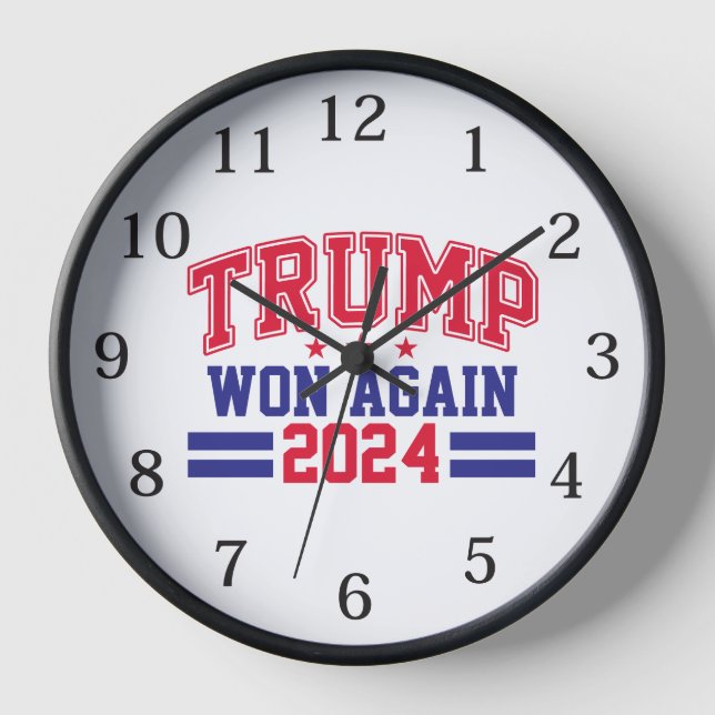 Trump Won Again 2024 Clock (Front)