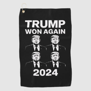 Trump Won Again 2024 Election Inauguration Day 47  Golf Towel