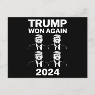 Trump Won Again 2024 Election Inauguration Day 47  Postcard