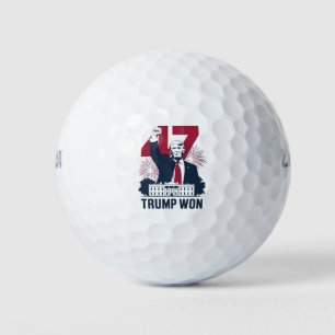 Trump Won Again 2024 Election President 47 th  Golf Balls