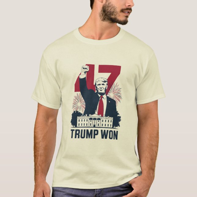Trump Won Again 2024 Election President 47 th  T-Shirt (Front)