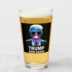 Trump Won Again 2024 Election Vote President 47th Glass