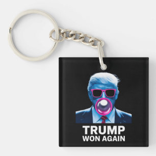 Trump Won Again 2024 Election Vote President 47th  Key Ring