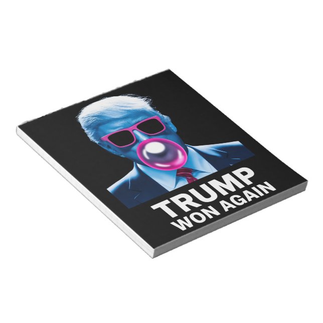Trump Won Again 2024 Election Vote President 47th  Notepad (Angled)