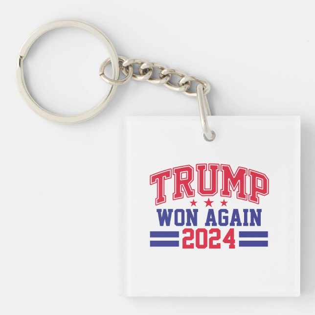 Trump Won Again 2024 Key Ring (Front)