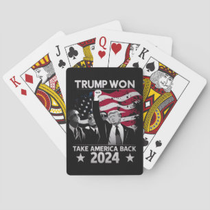Trump Won Again Take America Back 2024 Playing Cards