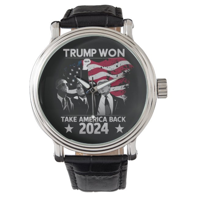 Trump Won Again Take America Back 2024 Watch (Front)