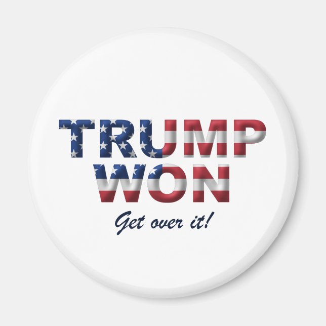 TRUMP WON Fridge Magnet (Front)