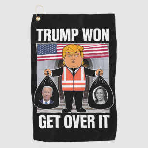 Trump Won Get Over It Maga Won Election 2024 Golf Towel