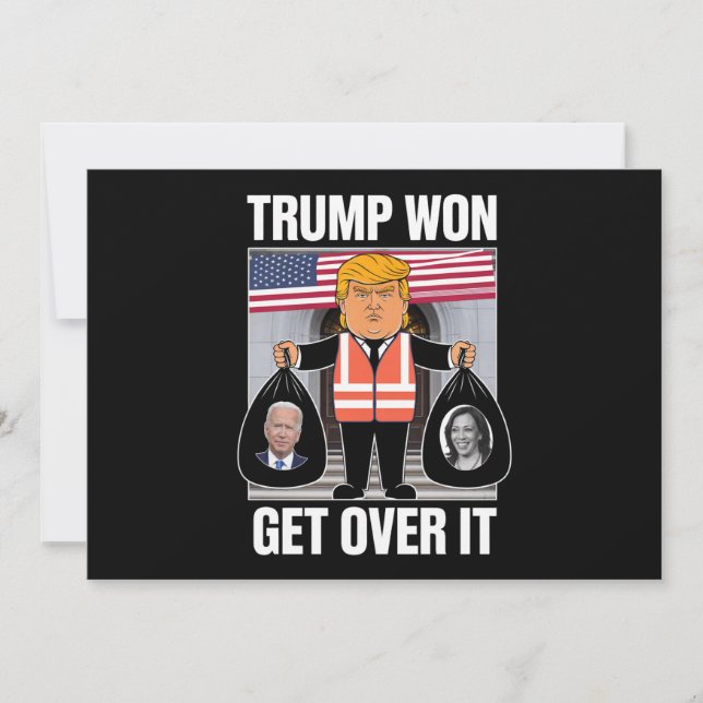 Trump Won Get Over It Maga Won Election 2024  Invitation (Front)